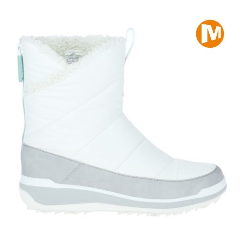 Merrell Snowcreek Sport Mid Zip Polar Waterproof Winterstiefel Damen Weiß [DE-APSDN]